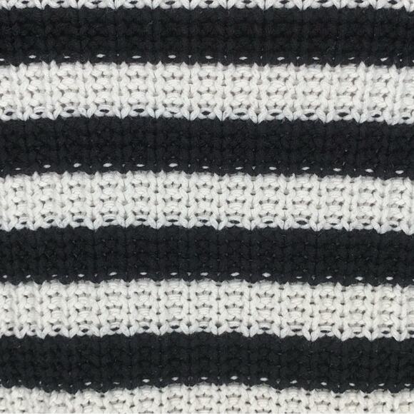 Express Sweater Oversized Size Small Black and White Striped Chunky Knit - Picture 7 of 10